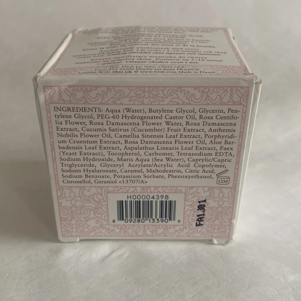 fresh Travel Size Rose Face Mask 1oz $26 NIB